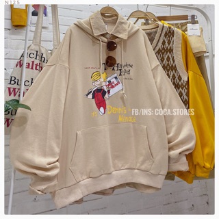 [N125]🧸 Áo nỉ da cá hoodie in hình cậu bé (Có sẵn/ảnh thật)