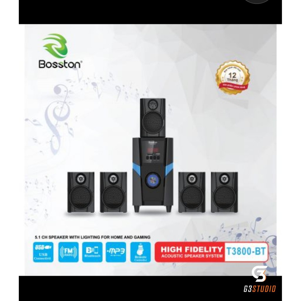 LOA 5.1 VI TÍNH BOSSTON T3800-BT BLUETOOTH