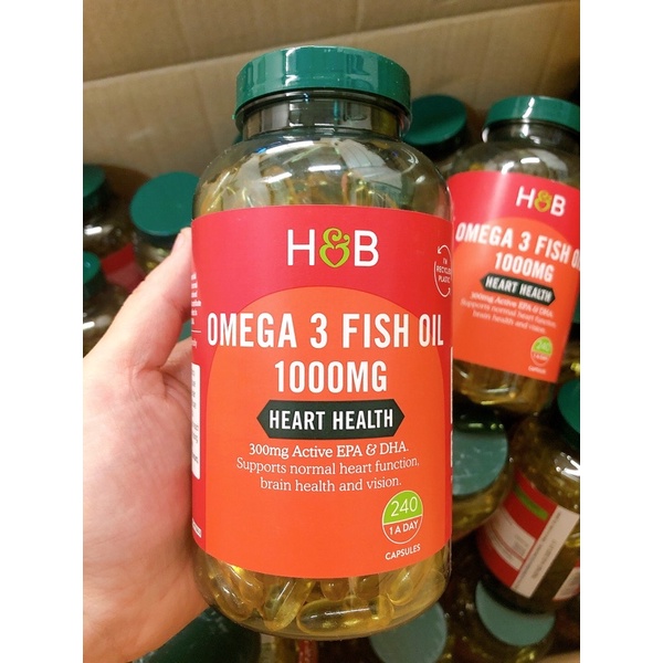 Viên dầu cá Omega3 Fish oil 1000mg ổn định tim mạch, tăng cường thị lực - Wellstoreuk89