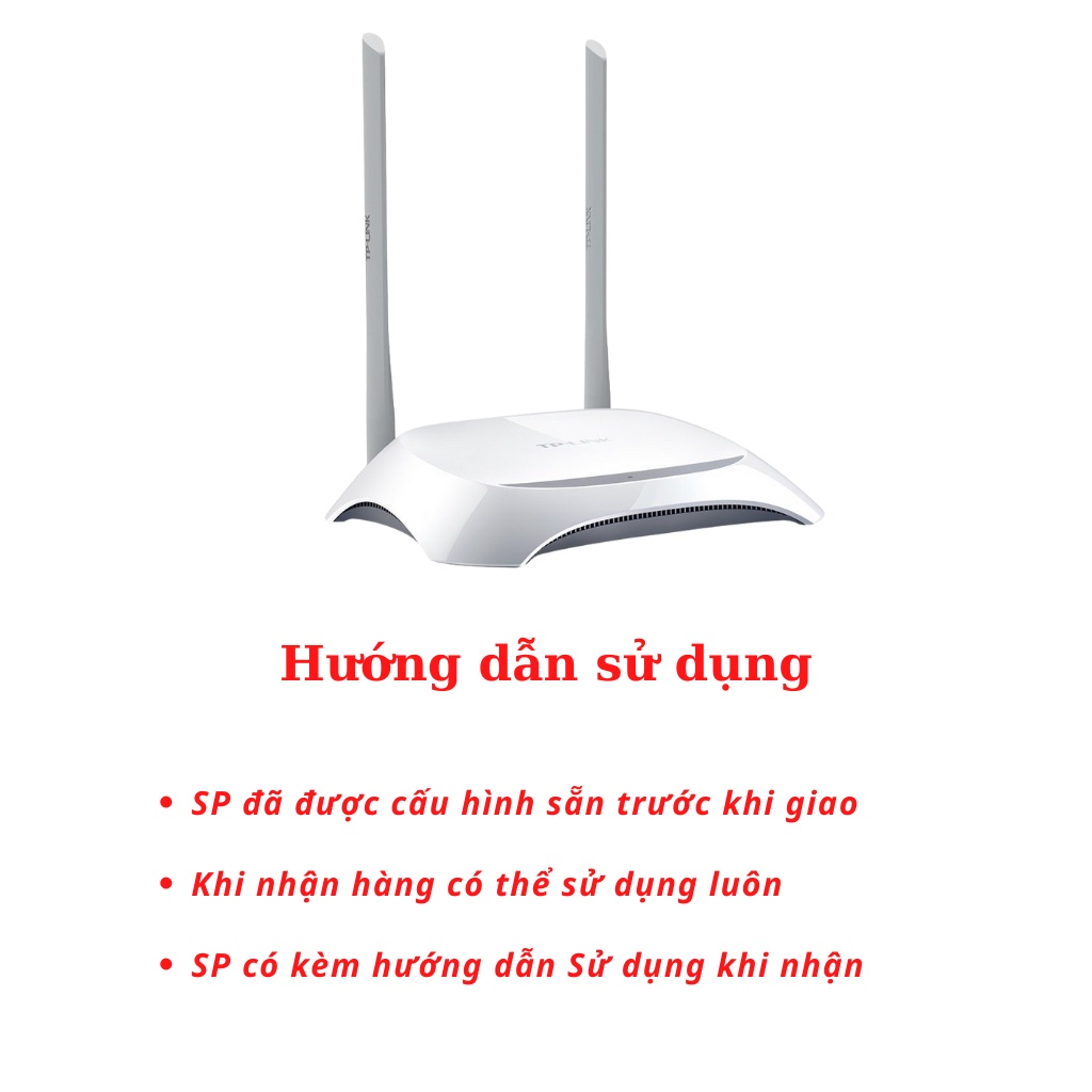Router modem bộ phát cục phát wifi tp link 2 râu 842N 300Mbps chính hãng TP02