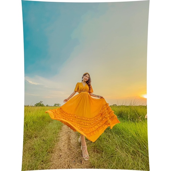 Set áo cánh tiên - chân váy tầng bèo