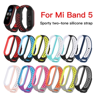 Dây đeo silicon thay thế thiết kế nhiều lỗ hợp thời trang cho Xiaomi Mi Band 5