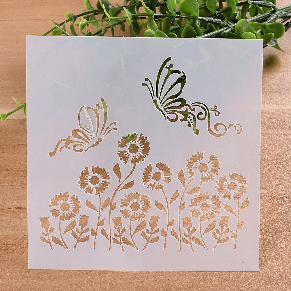 UUMIR Set 9 tấm khuôn in trang trí nghệ thuật làm thiệp nhiều mẫu khác nhau dễ thương