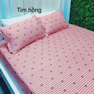 [Rẻ vô địch] Bộ ga vỏ gối cotton poly (1 grap giường + 2 vỏ gối nằm)
