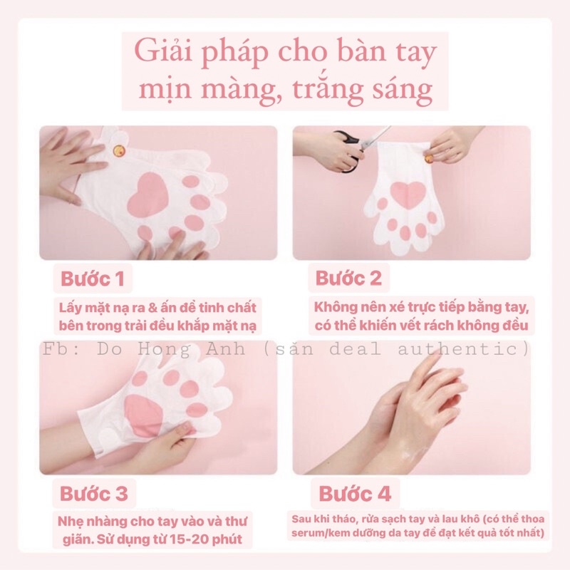 Mặt nạ mèo VNO chứa Niacinamide dưỡng ẩm và làm trắng da tay