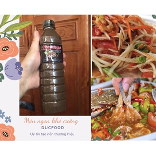 Mắm thái trộn gỏi thái lan gỏi somtum thai, sốt trộn nộm đu đủ ngon chai đóng 500ml chính hãng
