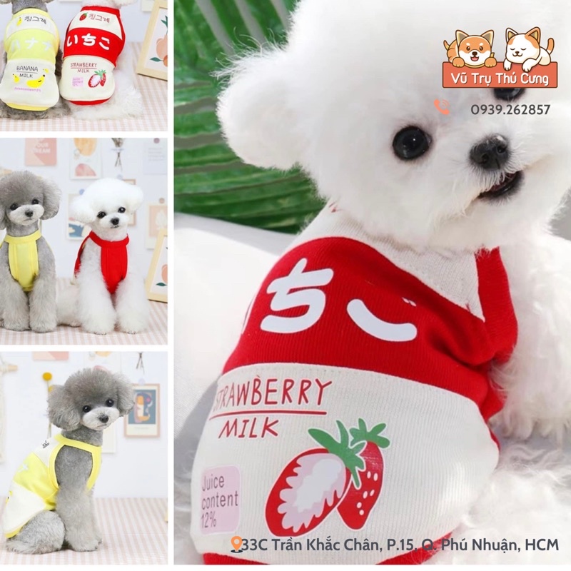 Áo thun ba lỗ cho Chó Mèo| Quần áo chó mèo cute| Áo cho thú cưng mùa hè, thời trang cho Chó Mèo dễ thương