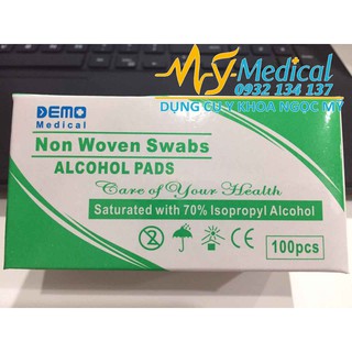 Gạc Tẩm Cồn Alcohol Pads (hộp 100 miếng)
