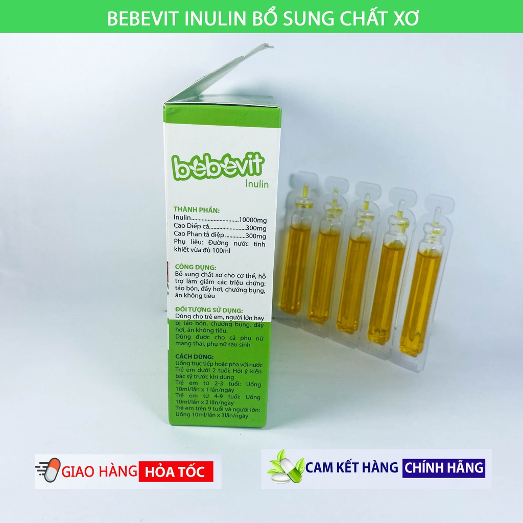 BEBEVIT INULIN - Tăng cường chất xơ, hỗ trợ táo bón, đầy hơi, chướng bụng ăn không tiêu của bé