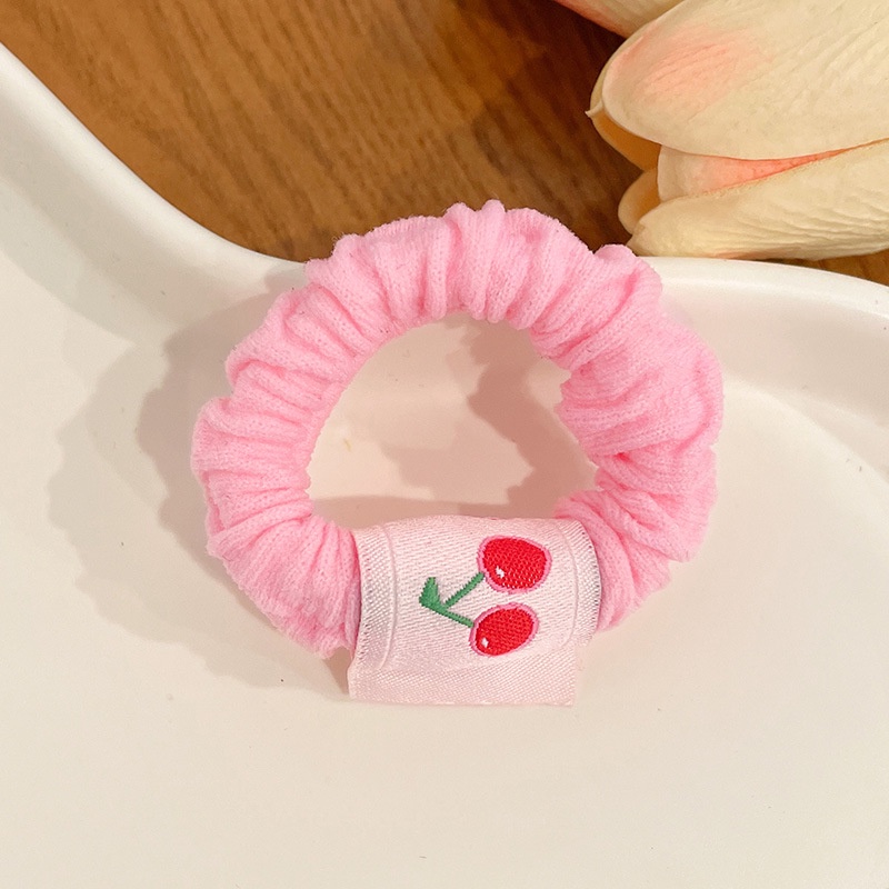 Dây Buộc Tóc Vải Màu Kẹo Họa Tiết Trái Cây Dễ Thương Cho Nữ