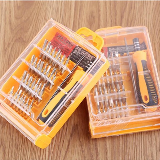 Bộ vít vuông 32 đầu kèm nhíp JL-1166/Bộ dụng cụ sữa chữa cầm tay 32 món đa năng