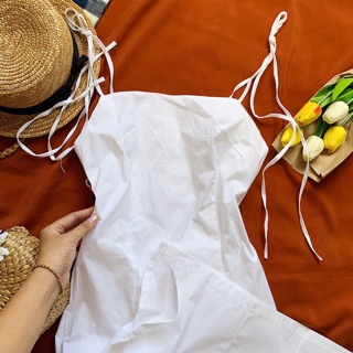 ĐẦM MAXI TRẮNG HAI DÂY