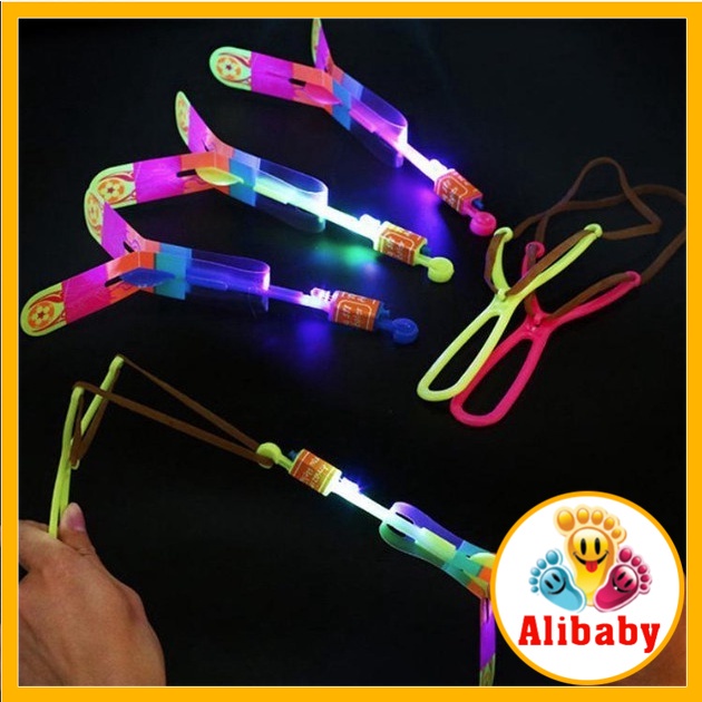Ná bắn thun có đèn Led phát sáng bay cực cao đồ chơi trẻ em thông minh E984