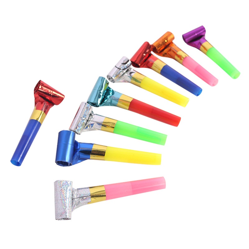 Set 100 Kèn Thổi Bằng Giấy Tiếng Ồn Dành Cho Tiệc Sinh Nhật