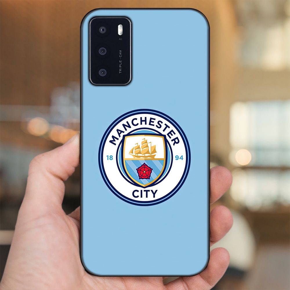 Ốp lưng Oppo A16 viền đen in hình Manchester City MC