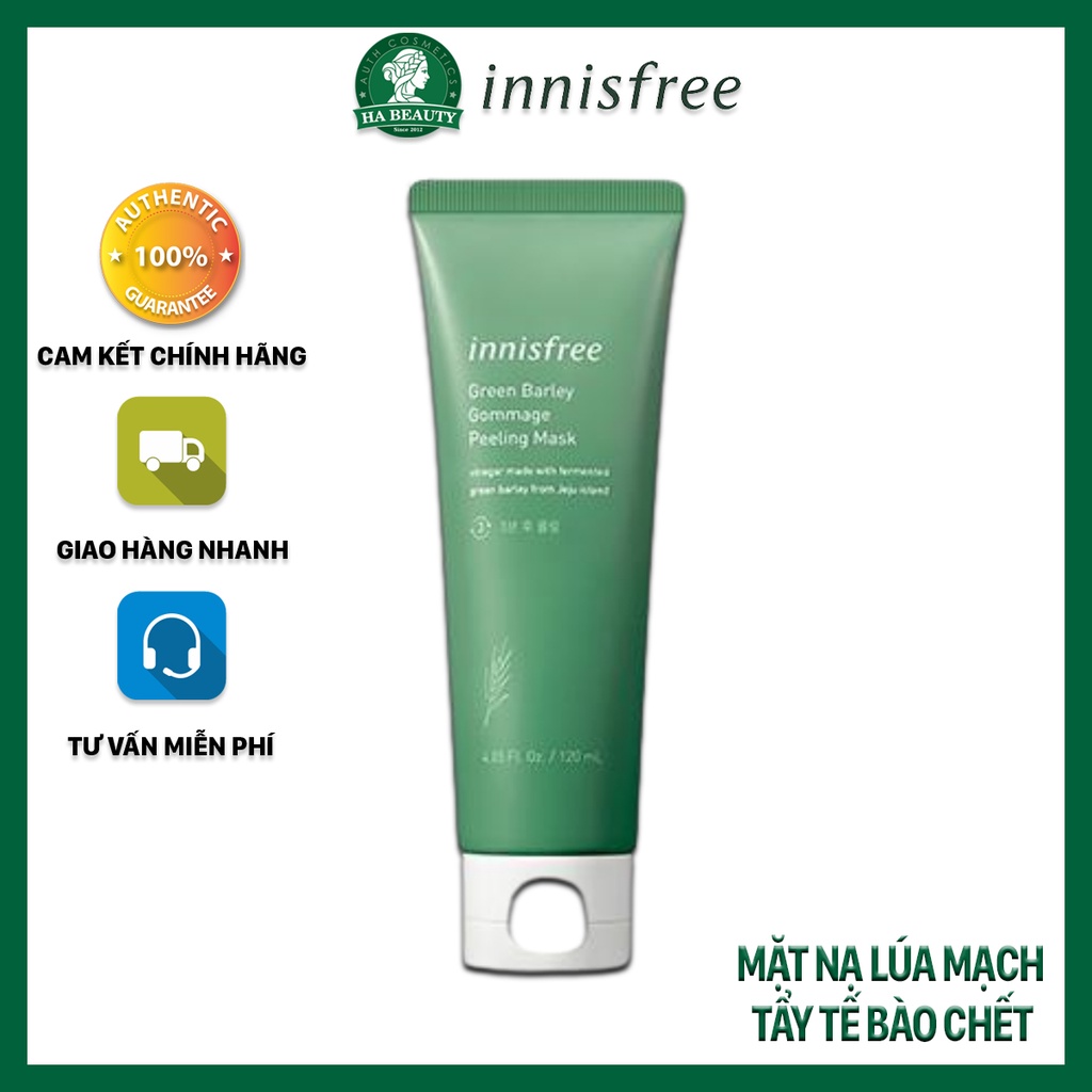 Mặt nạ tẩy tế bào chết từ lúa mạch xanh innisfree Green Barley Gommage Mask 120ml