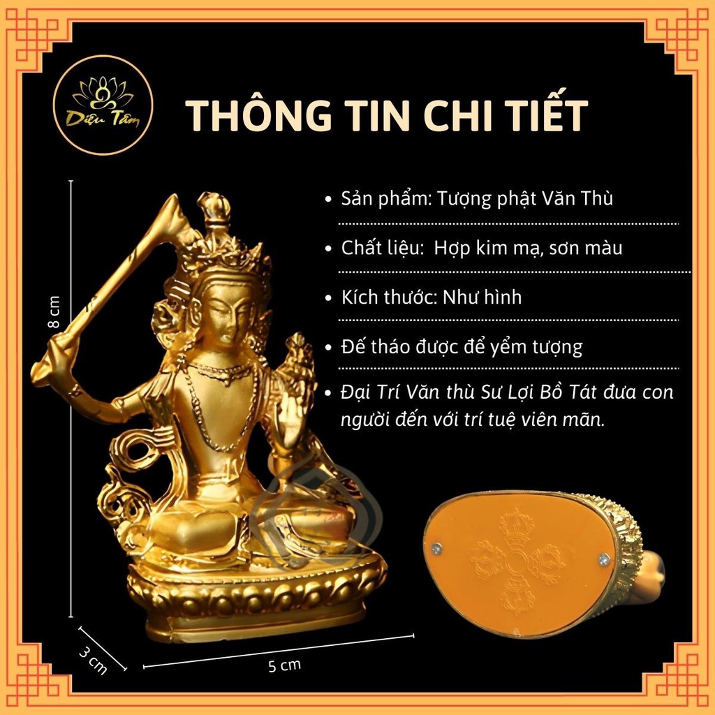Văn Thù Bồ Tát - Tượng phật phái Mật Tông Diệu Tâm
