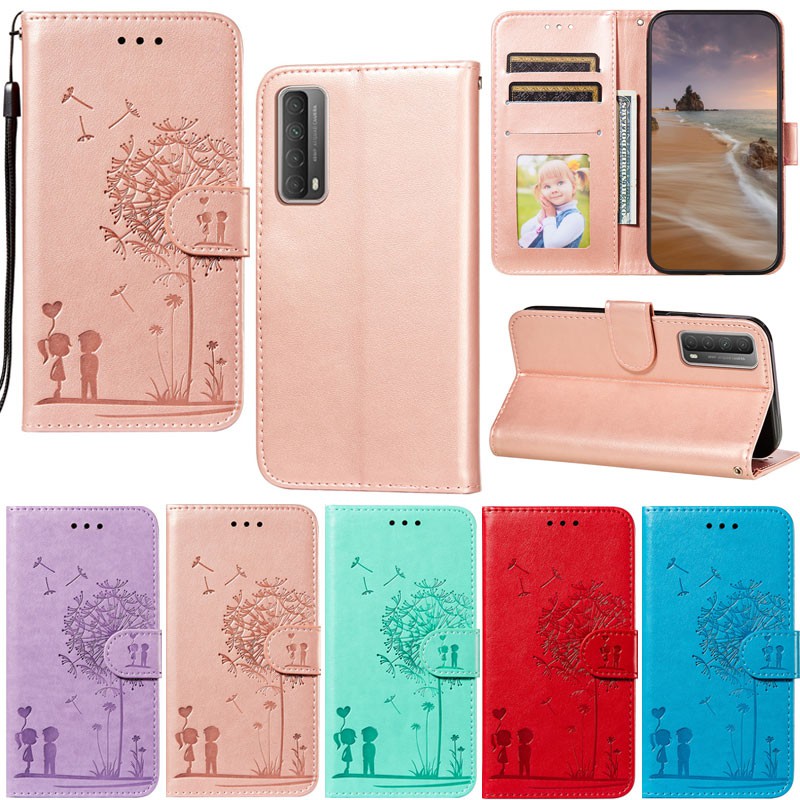 Bao Da Pu Họa Tiết Hoa Bồ Công Anh Thời Trang Cho Samsung Galaxy Note 20 Ultra Note 10 Lite Note 10+ Note 9 S10 Lite S20 Fe A7 2018 A750 wallet soft pu leather flip stand mobile phone holder case cover