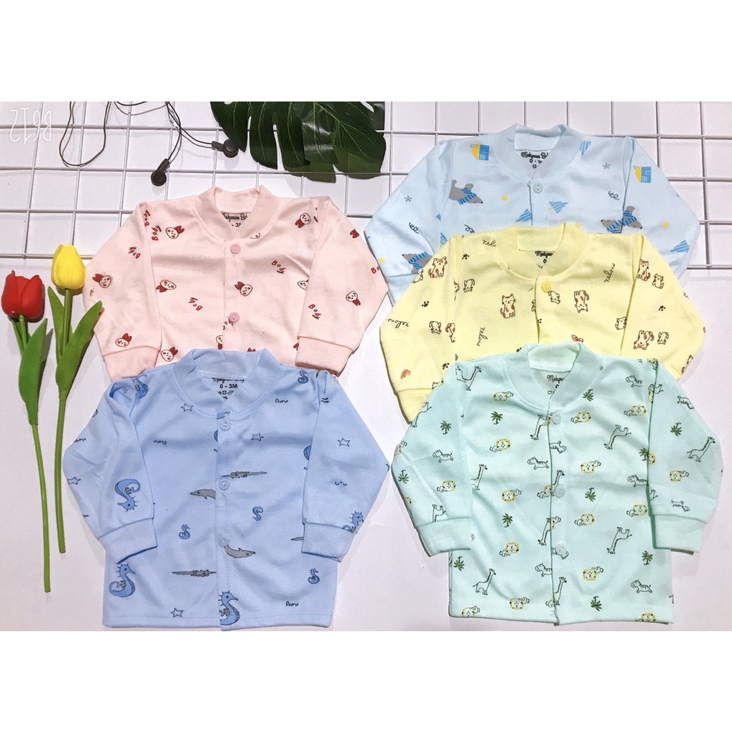 Áo nỉ cotton Carter dài tay 2 lớp họa tiết cho bé trai, bé gái từ sơ sinh đến 1 tuổi
