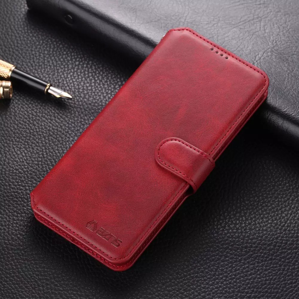 Bao ốp lưng điện thoại Samsung A21 A21s kèm ví gập nắp da thật mềm mịn bền màu - azns | BigBuy360 - bigbuy360.vn