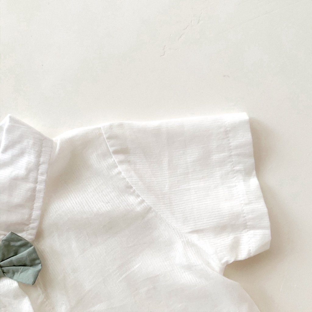 Bộ Quần Áo Mùa Hè Gồm Áo Thun Tay Ngắn Có Nơ Ở Ngực Và Quần Ngắn Dành Cho Bé Trai