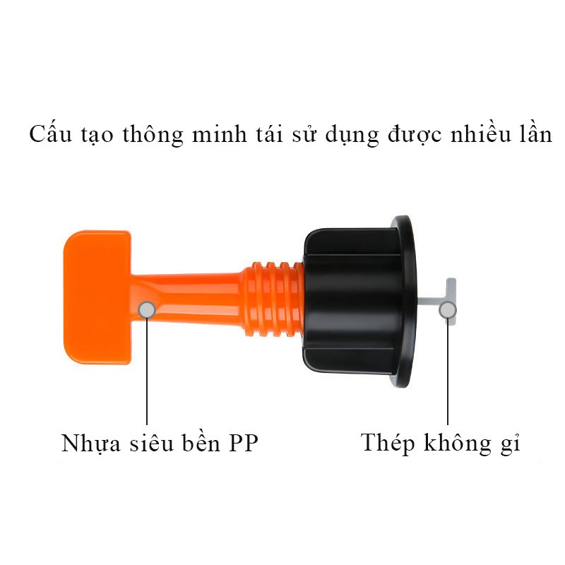 Ke cân bằng gạch lát nền hộp 50 cái tặng 1 gói ke dấu cộng 1.5m