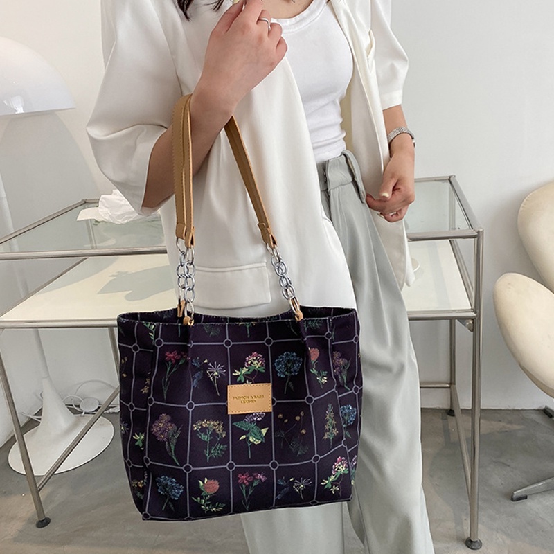 Túi đeo IELGY vai vải canvas cỡ lớn thời trang cho nữ