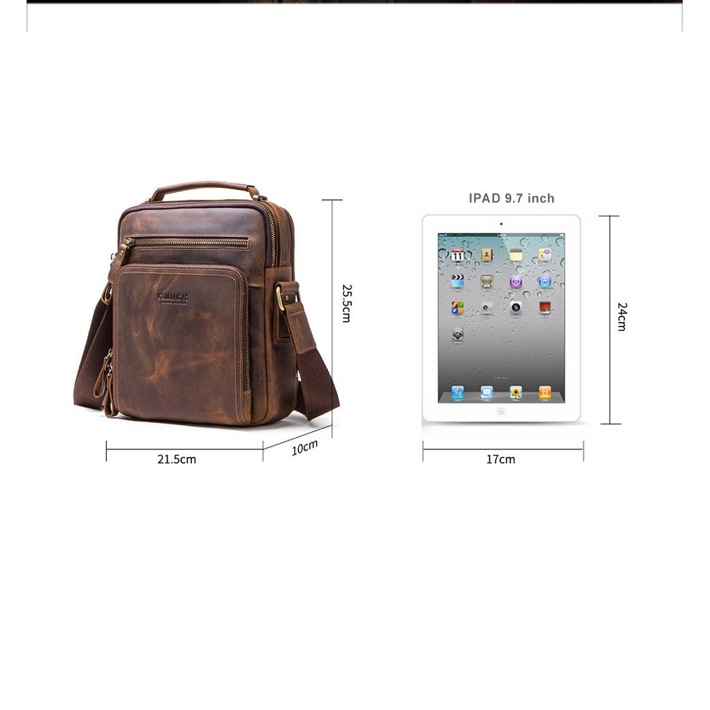 Túi Đeo Chéo Da Bò Thật Bảo Hành Da 5 Năm - FD01