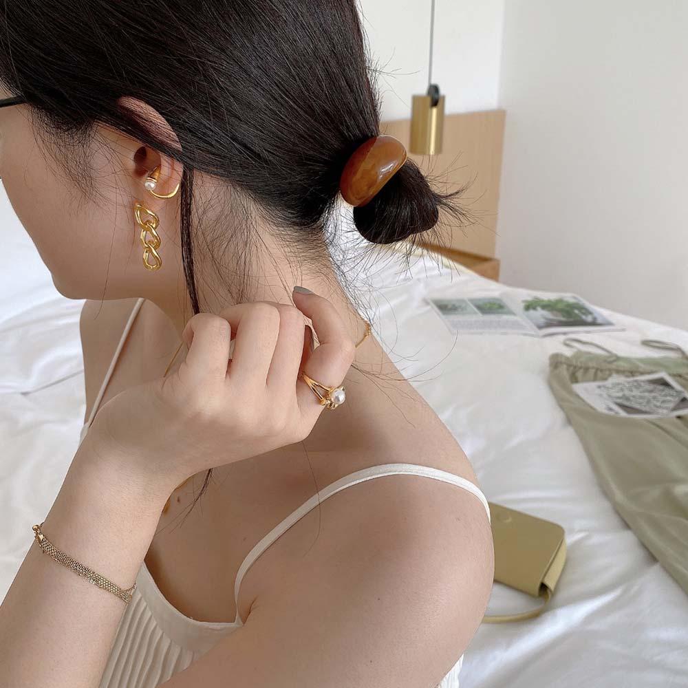 Dây Cột Tóc Đuôi Ngựa 15H Hình Tròn Phong Cách Hàn Quốc Thanh Lịch Cho Nữ