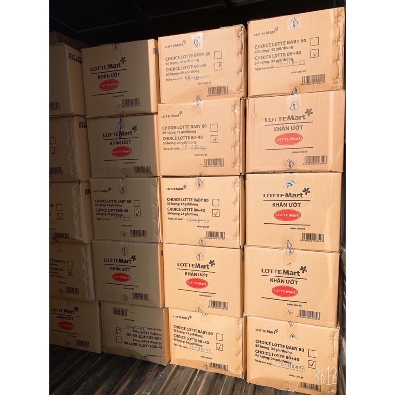 Khăn ướt CHOICE L  Lotte Mart 120 miếng/600gr hàng sịn