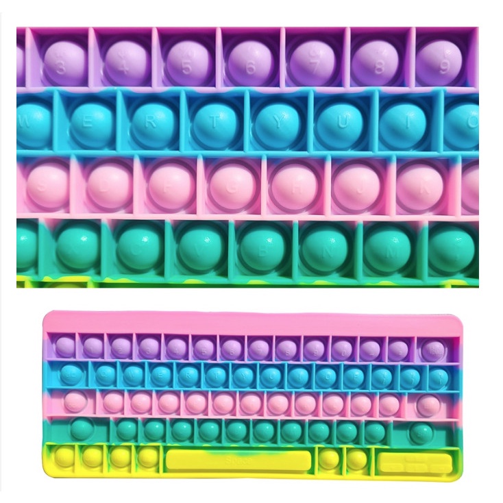Pop It Bàn Phím - Pit Pop Sắc Màu - Đồ Chơi Giảm Stress, Căng Thăng Cho Bé - Smarthome Toys E687