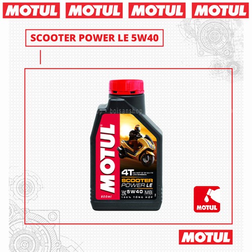 Nhớt xe tay ga MOTUL SCOOTER POWER LE 5W40 ( Tổng Hợp 100%) SN MB 800ML