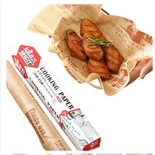 Giấy nến COOKING PAPER thấm dầu,Nướng Bánh,Nồi Chiên Không Dầu hình tờ báo KAULUS 30Cmx10Mét.ĐTCA