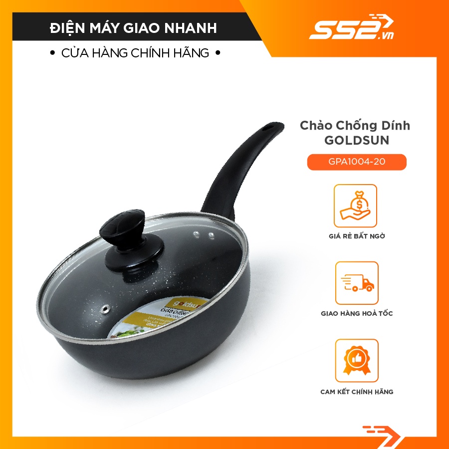 Chảo chống dính goldsun GPA1004-20-Hàng Chính Hãng