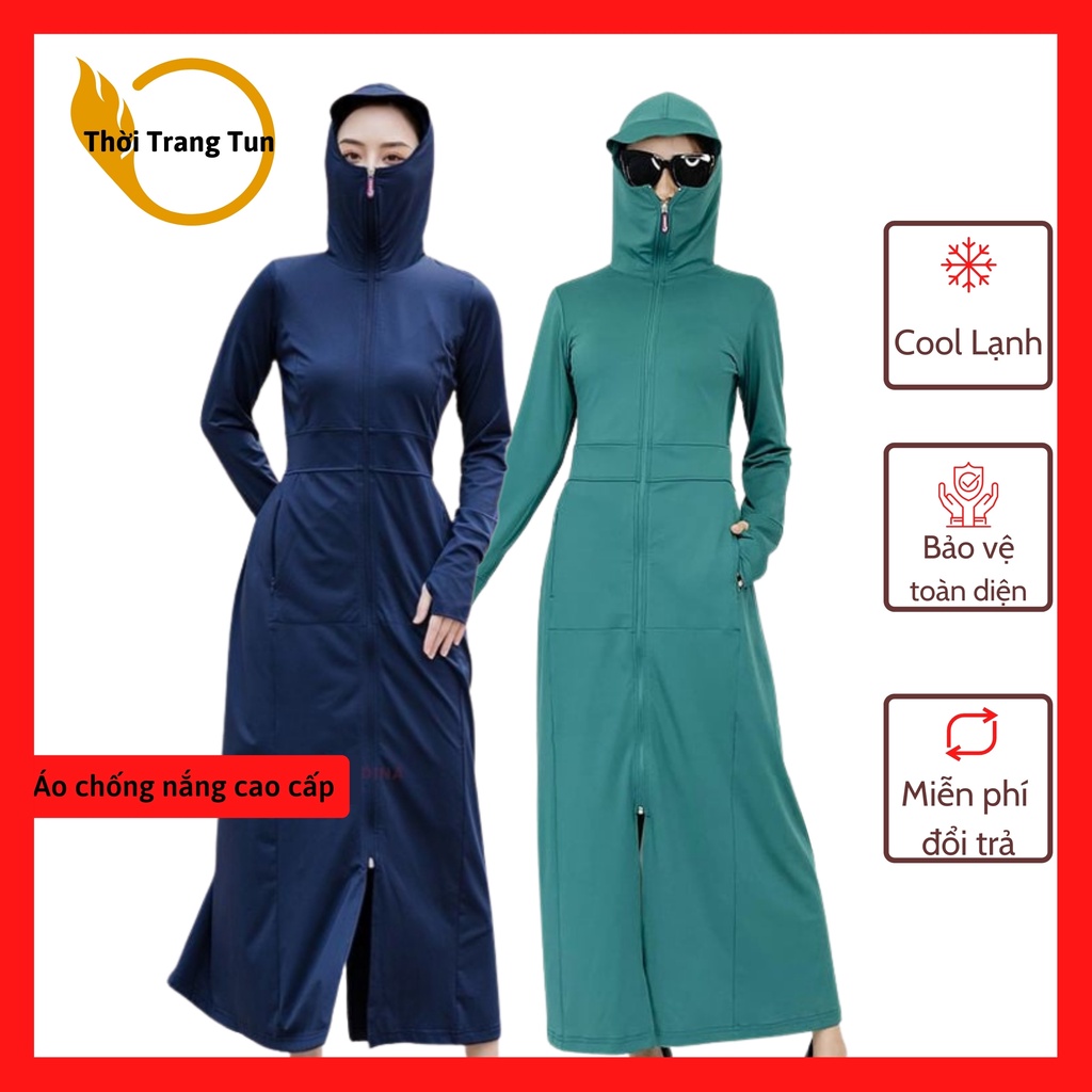 Áo Chống Nắng Nữ Dài Toàn Thân Chất Thông Hơi Thun Lạnh Chống Tia UV