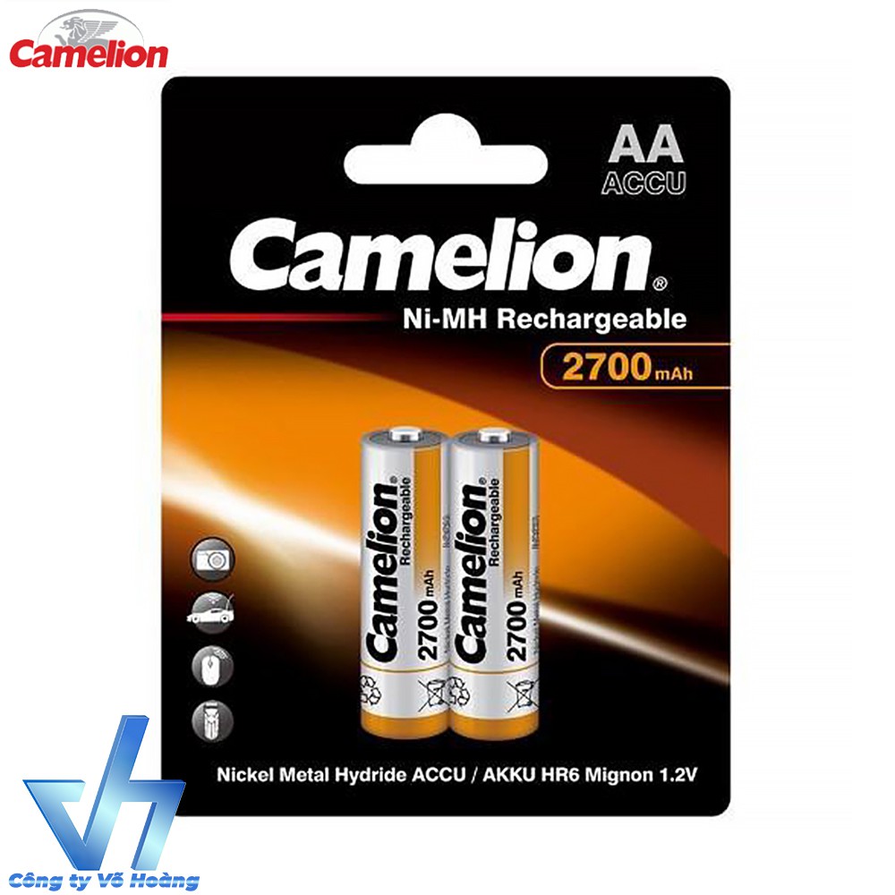 Sạc Camelion 1012 kèm 2 pin AA 2700mAh mẫu mới, tự ngắt sạc