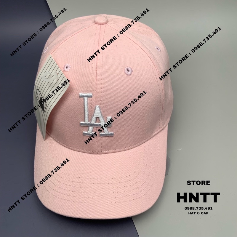 Mũ Lưỡi Trai Thêu LA Full Hồng , Nón Kết Cá Tính ML B Thời Trang Nam Nữ
