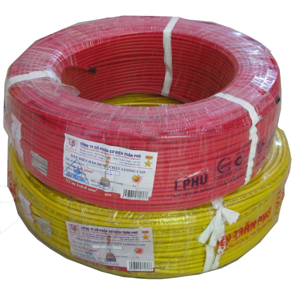 DÂY ĐIỆN ĐƠN NHIỀU LÕI MỀM TRẦN PHÚ CÁC LOẠI -  41 PHƯƠNG LIỆT