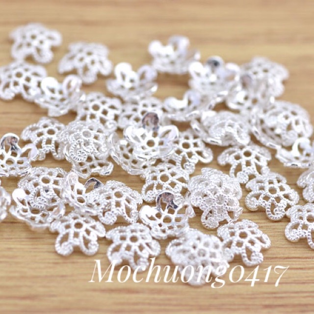 SỈ SIÊU RẺ  Charm ốp hoa bạc hàng đẹp - Bạc chuẩn loại 1, PH021