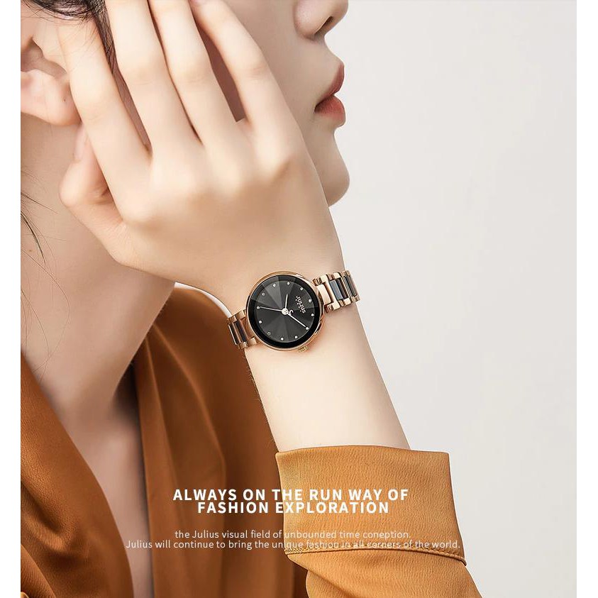 Đồng hồ nữ Julius Hàn Quốc JA-1209D dây thép ( nhiều màu )
