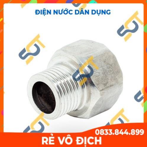 - Lơ 3/4 (27) inox - Ren trong ren ngoài (Inox pipe fitting Adaptor female to male)