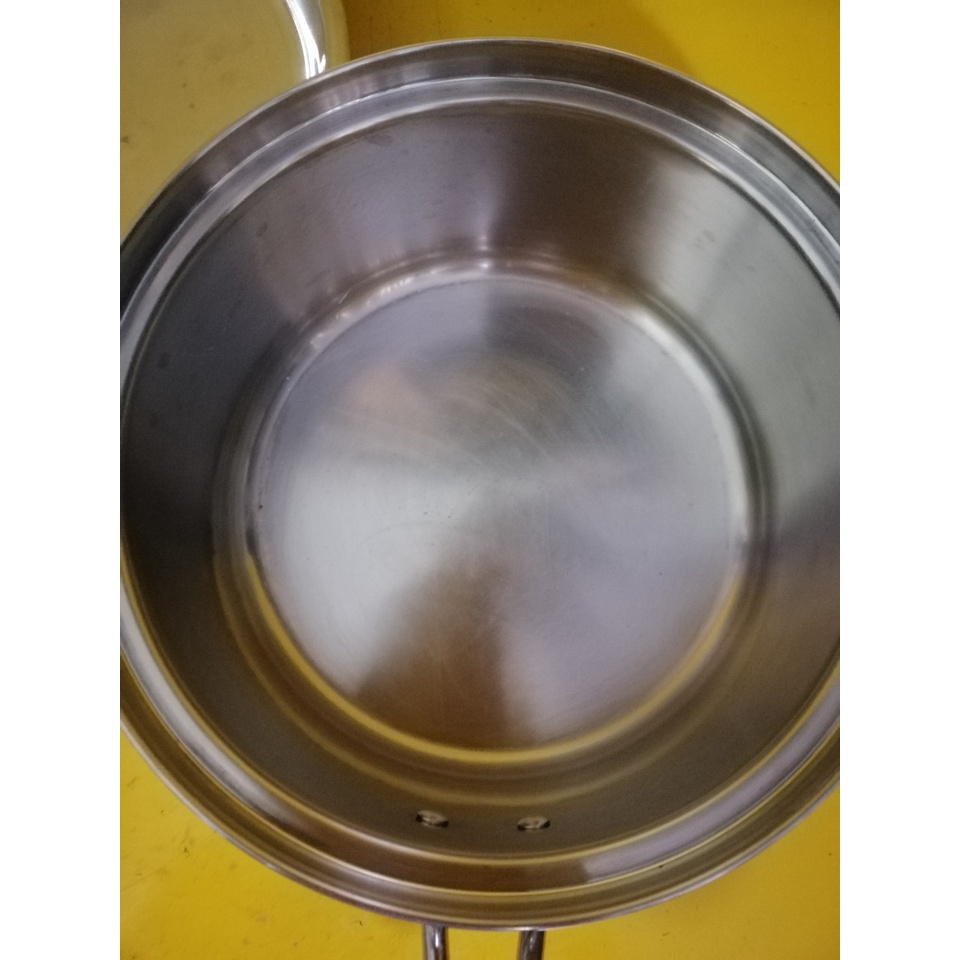 Quánh inox nội địa Nhật, size 20cm, cao 10cm (mã 633), Dùng được bếp từ