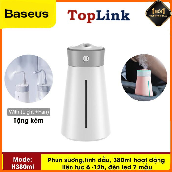 Máy Phun Sương Đa Năng Tạo Độ Ẩm Chăm Sóc Da Thương Hiệu Cao Cấp Baseus H380ml Dùng Trong Phòng Ngủ, Văn Phòng, Ô Tô