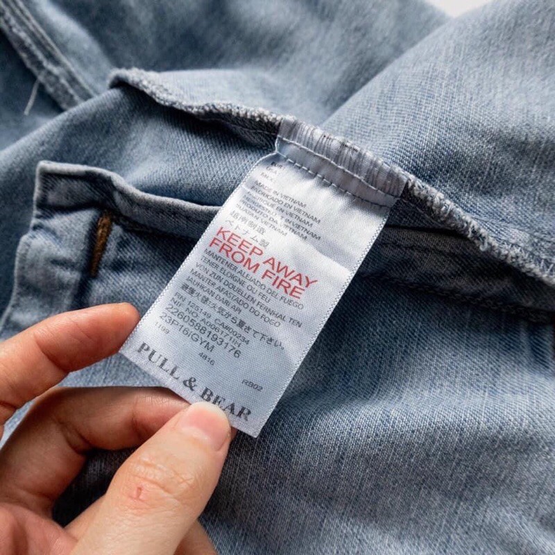 Áo jean pull & bear nam