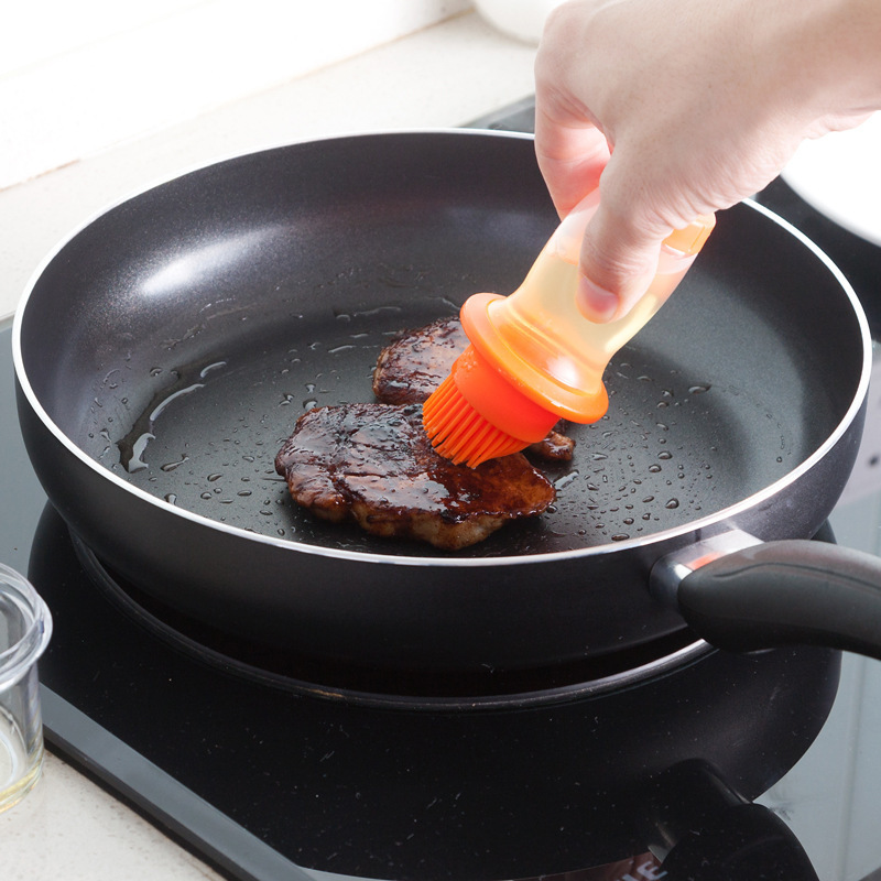Lọ đựng dầu OSSAYI có cọ quét silicone chịu nhiệt tiện lợi dành cho nướng BBQ