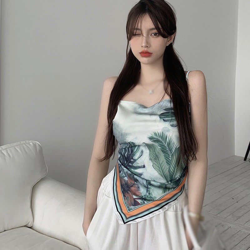 [Mã FAMAYWA giảm 10K đơn 50K] Áo Hai Dây Hở Lưng In Họa Tiết Phong Cách Hàn Quốc Dành Cho Nữ | BigBuy360 - bigbuy360.vn