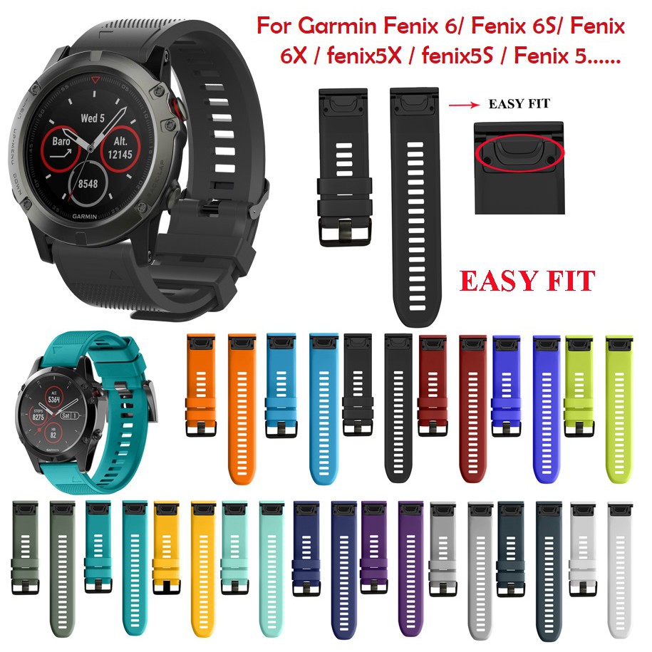 Dây Đeo Silicon Thay Thế Cho Đồng Hồ Thông Minh Garmin Fenix 6 / Fenix 6S Fenix 5S / Fenix 5S Plus / Forerunner 945
