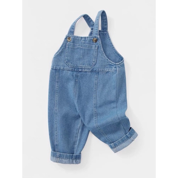 Yếm  jeans cho bé trai và bé  gái  phối đường may mặc  cực kỳ xinh Y0010