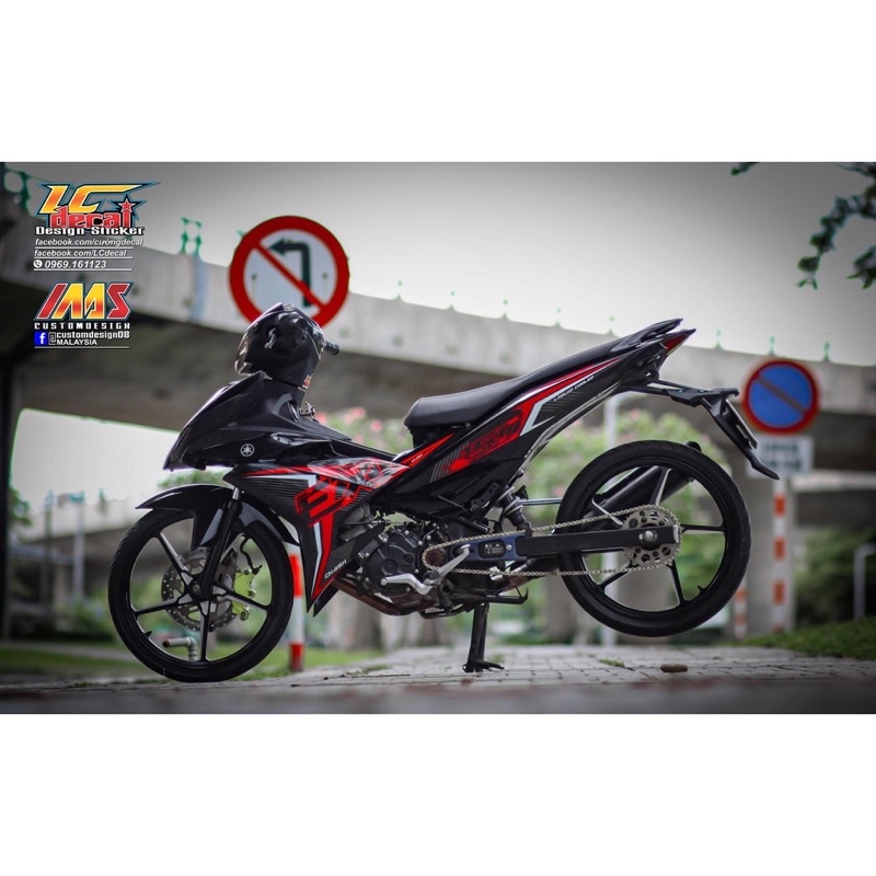 Tem rời ex 150 đỏ đen tem 3 lớp không bay mày dính chắc