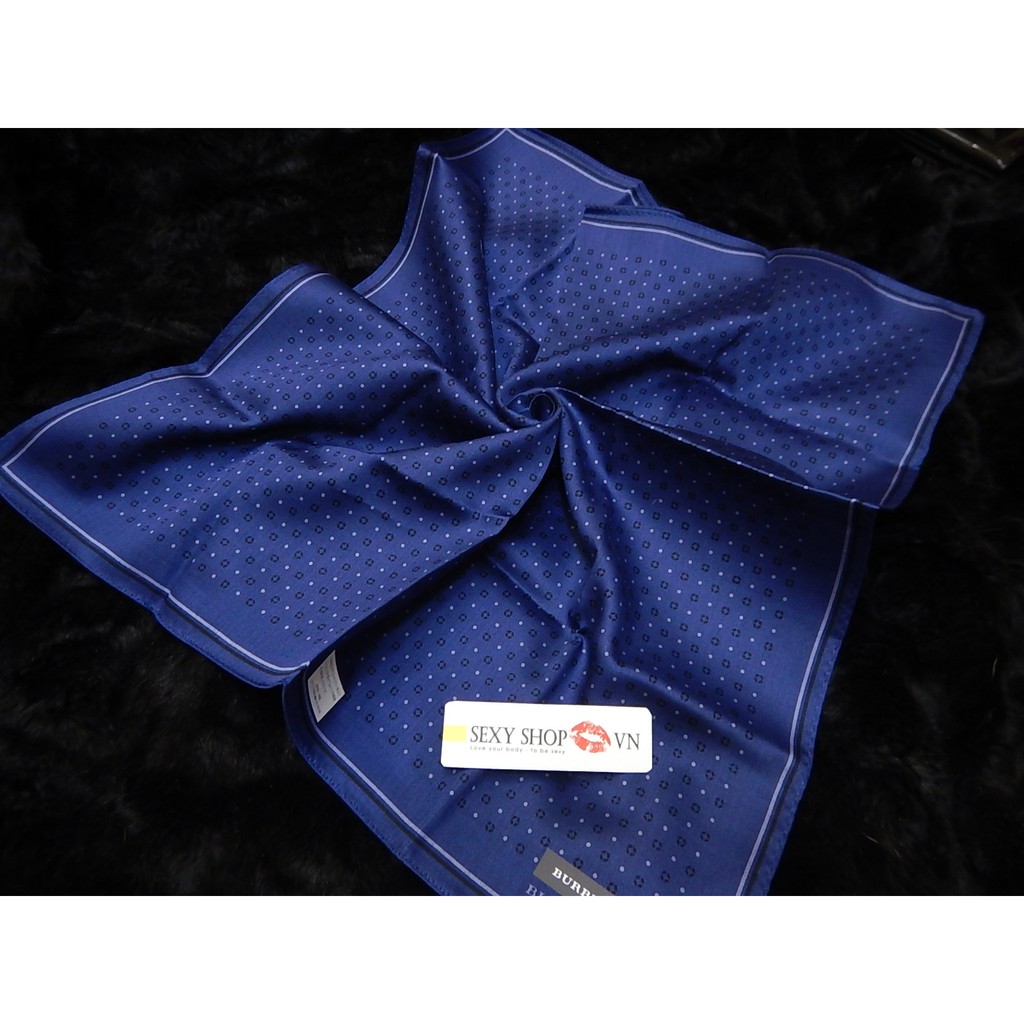 Khăn mùi xoa cao cấp Burberry chuẩn. 100% cotton. sản xuất nhật bản